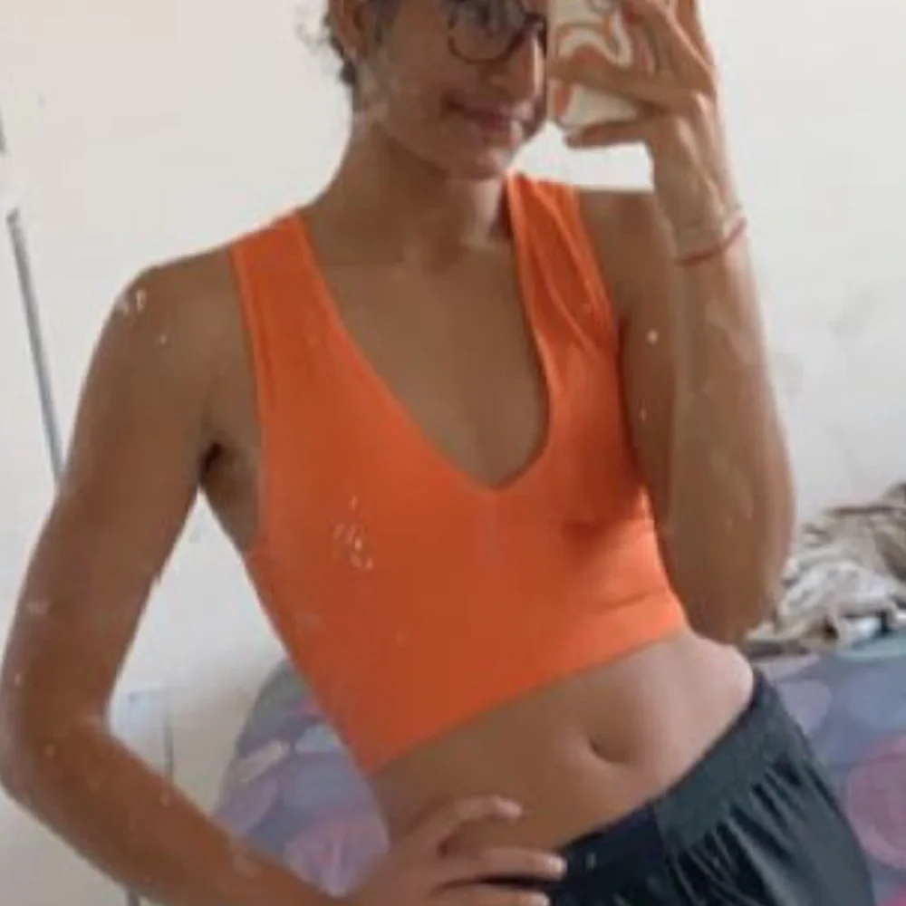 Orange Ribbed Tank - Picture 2 of 3